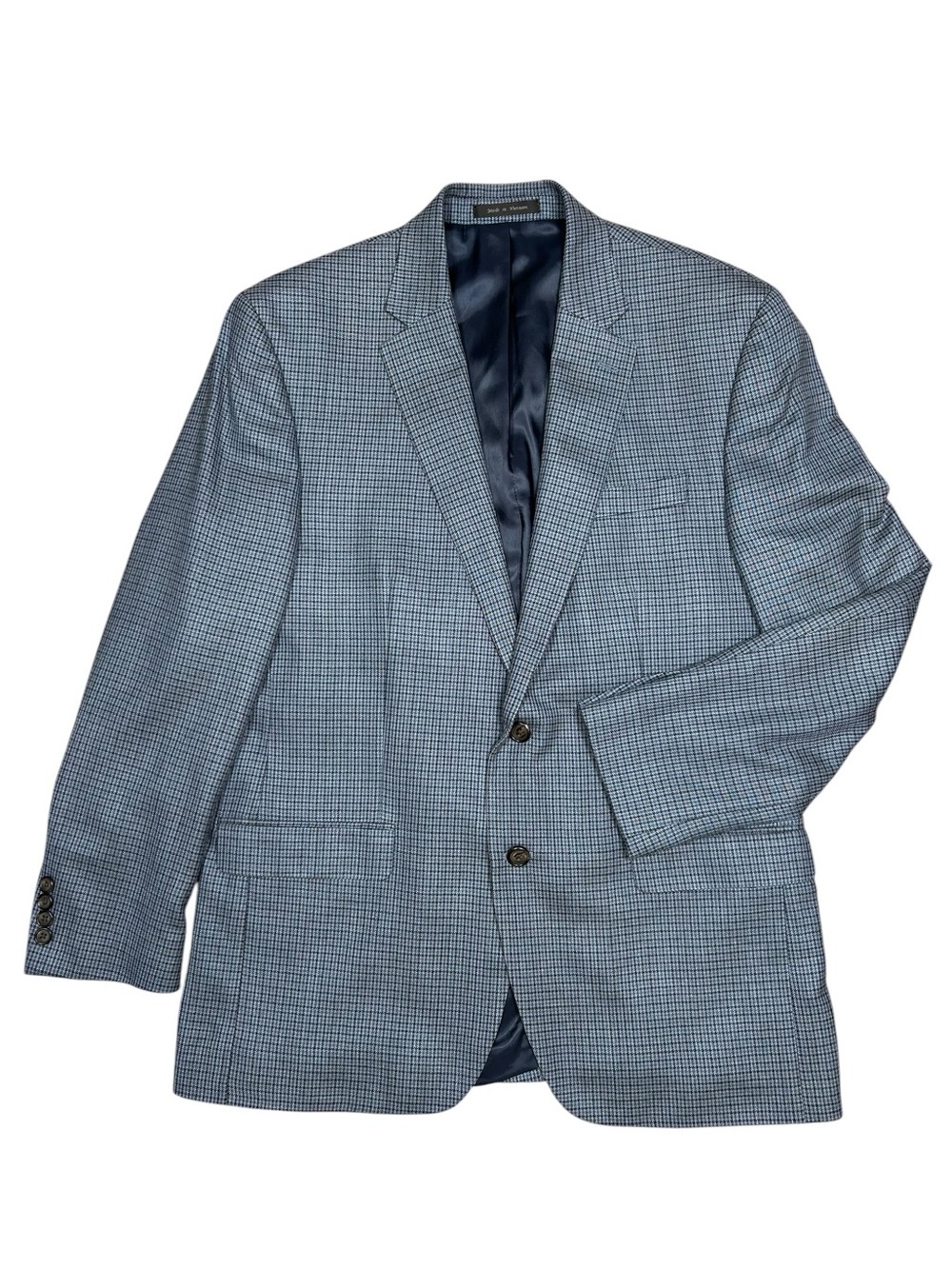 Lauren Ralph Lauren mens blue plaid silk wool blazer sport coat size 42R